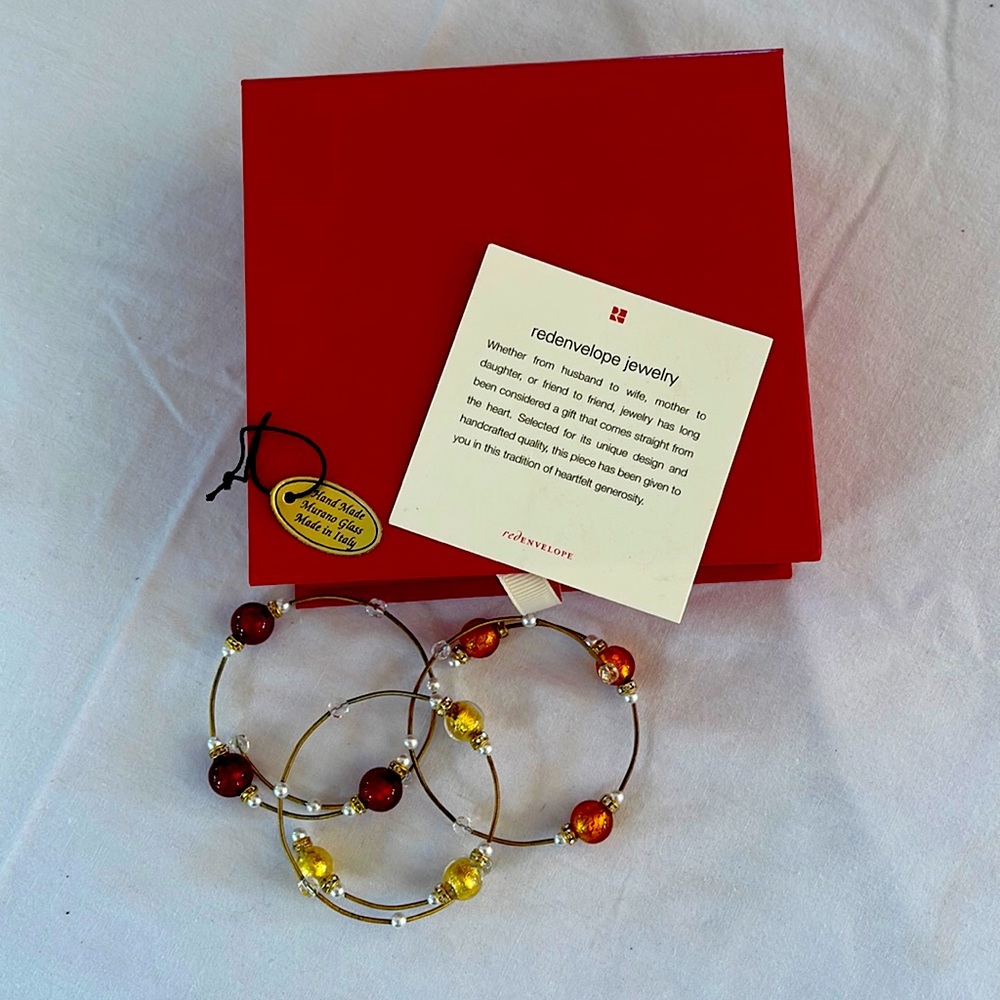 Murano Bead Bracelets, Italian Hand Made by Red Envelope